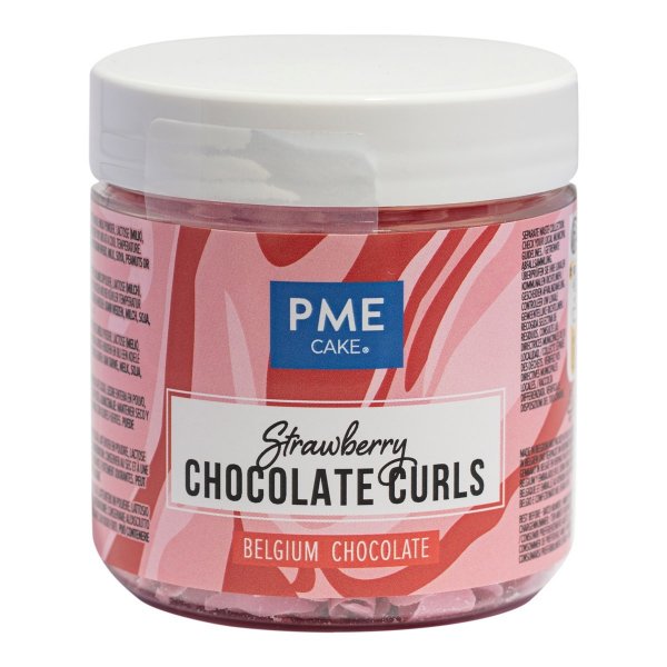 Belgische Schokoladenstückchen - Rosa mit Erdbeergeschmack - PME - 85 g Belgische Schokoladenstückchen - Rosa mit Erdbeergeschmack - PME - 85 g