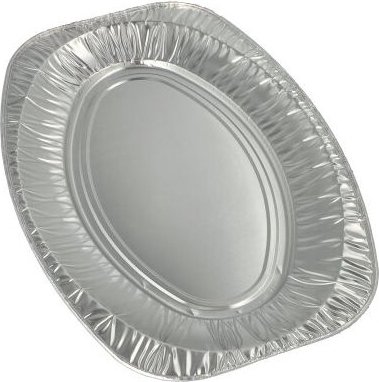 Ovale Servierschalen - 3er-Pack - Silber
