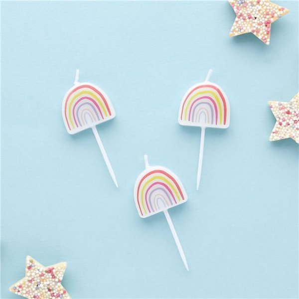 Kuchenkerzen - 5er-Pack - Regenbogen Kuchenkerzen - 5er-Pack - Regenbogen