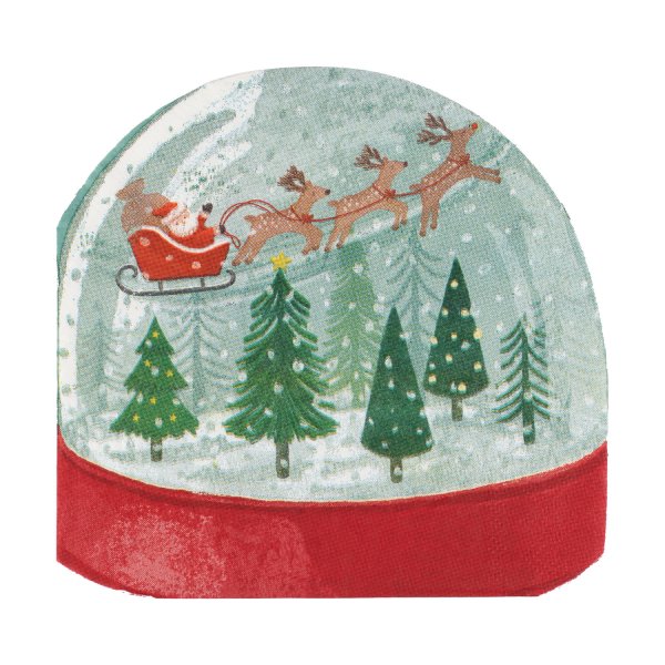 Servietten - Schneekugel - Rentier - 16er-Packung Servietten - Schneekugel - Rentier - 16er-Packung