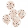 Konfetti-Luftballons - It's Twins - Rosgold - 5er-Pack
