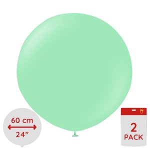 Luftballons, einfarbig - Premium 60 cm - Mintgrün - 2er-Pack Luftballons, einfarbig - Premium 60 cm - Mintgrün - 2er-Pack