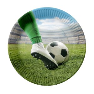 Pappteller - Fu�ball - 23 cm - 8er-Packung