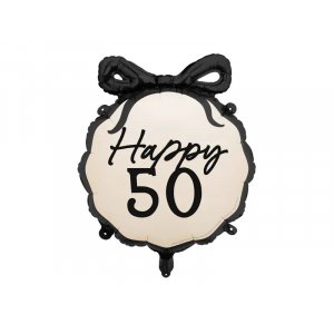 Runder Folienballon - Nude - Happy 50 Runder Folienballon - Nude - Happy 50