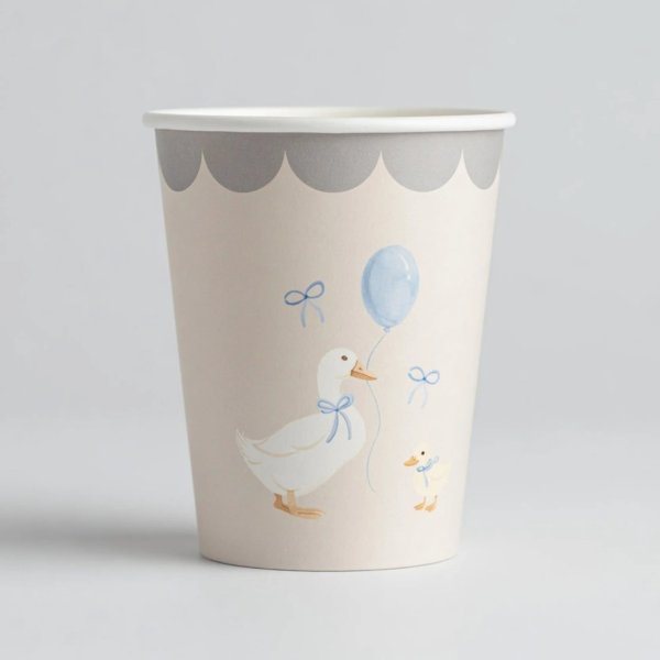 Pappbecher - Geburtstagsente - Lavendelblau - 8er-Pack Pappbecher - Geburtstagsente - Lavendelblau - 8er-Pack