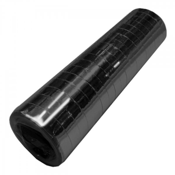 Metallische Luftschlangen - Schwarz - 18er-Packung