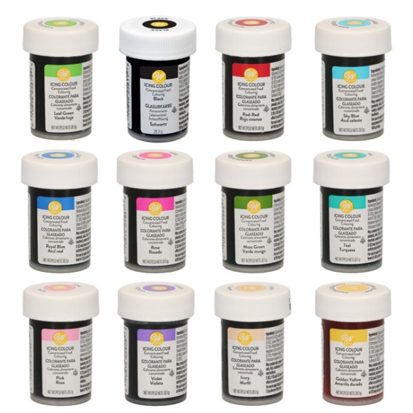 Farben für Nudeln - Großpackung mit 12 Farben - 12 x 28 g - Wilton Farben für Nudeln - Großpackung mit 12 Farben - 12 x 28 g - Wilton