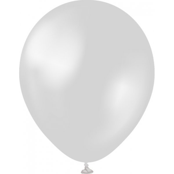 Einfarbige Mini-Luftballons - Premium 13 cm - Metallic-Silber