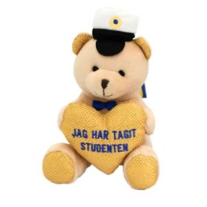 Student-Tier - Teddyb�r - Goldenes Herz - "Ich habe meinen Abschluss gemacht"