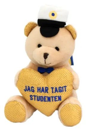 Student-Tier - Teddybär - Goldenes Herz - \\\"Ich habe meinen Abschluss gemacht\\\" Student-Tier - Teddybär - Goldenes Herz - \\\"Ich habe meinen Abschluss gemacht\\\"
