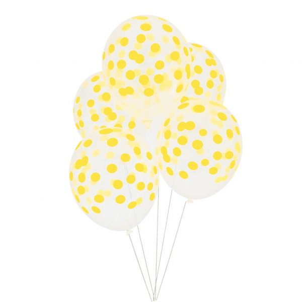Luftballons - Bedrucktes Konfetti - Gelb - 5er-Pack Luftballons - Bedrucktes Konfetti - Gelb - 5er-Pack
