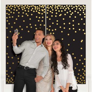 Hintergrund - Photo Booth - Goldpunkte - 2 Stk Hintergrund - Photo Booth - Goldpunkte - 2 Stk