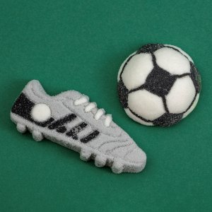 Marshmallow-Dekorationen - Fußball - 12 Stück Marshmallow-Dekorationen - Fußball - 12 Stück
