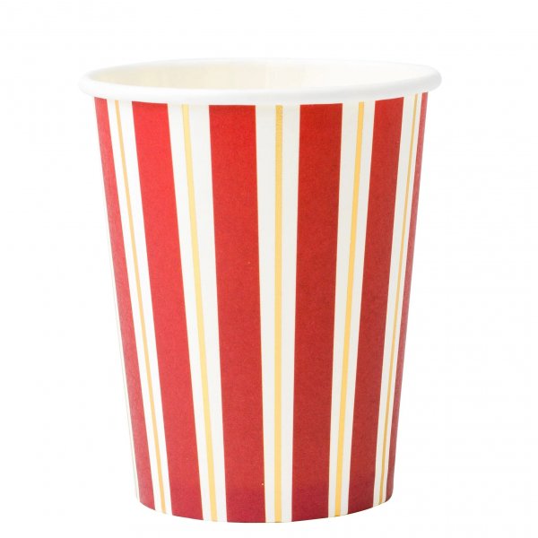 Pappbecher - Gold, Weiß, Rot - 250 ml - 8er-Packung Pappbecher - Gold, Weiß, Rot - 250 ml - 8er-Packung