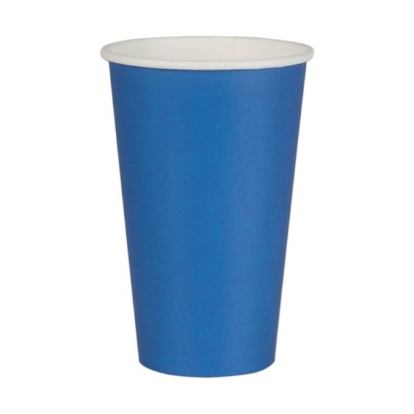 Große Pappbecher - Blau/Gelb - 24er-Packung Große Pappbecher - Blau/Gelb - 24er-Packung
