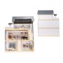 Puppenschrank aus MDF mit LED-Beleuchtung, 78 cm, weiß, inklusive 16 Möbelteilen - Bausatz Puppenschrank aus MDF mit LED-Beleuchtung, 78 cm, weiß, inklusive 16 Möbelteilen - Bausatz
