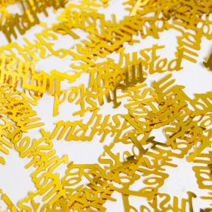 Konfetti - Frisch verheiratet - Goldmetallic - 14 g Konfetti - Frisch verheiratet - Goldmetallic - 14 g