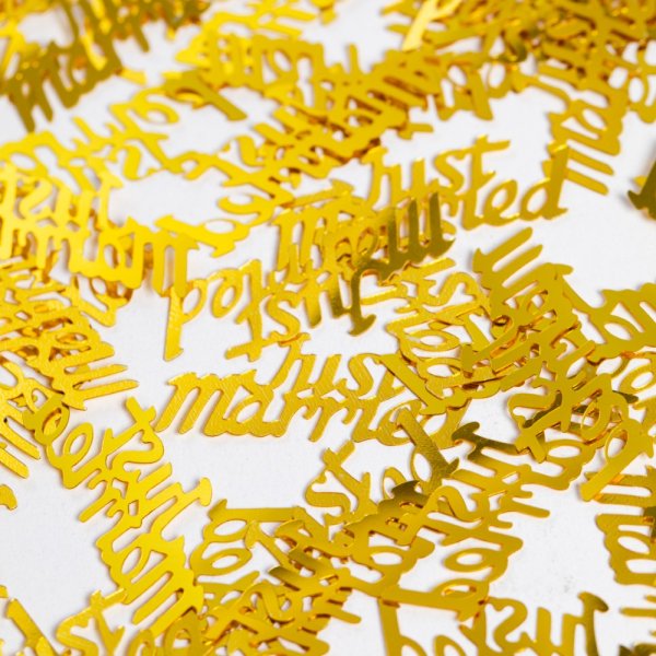 Konfetti - Frisch verheiratet - Goldmetallic - 14 g Konfetti - Frisch verheiratet - Goldmetallic - 14 g
