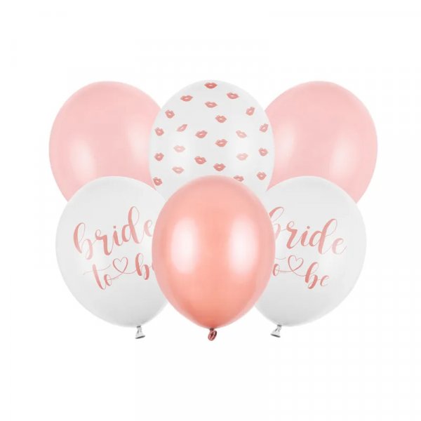 Ballonstrau - Bride to be - Kissing Mouths - 6er-Pack