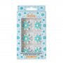 Zuckerdekorationen - Blumen - 3,5 cm - Weiß/Blau - 6 Stück Zuckerdekorationen - Blumen - 3,5 cm - Weiß/Blau - 6 Stück