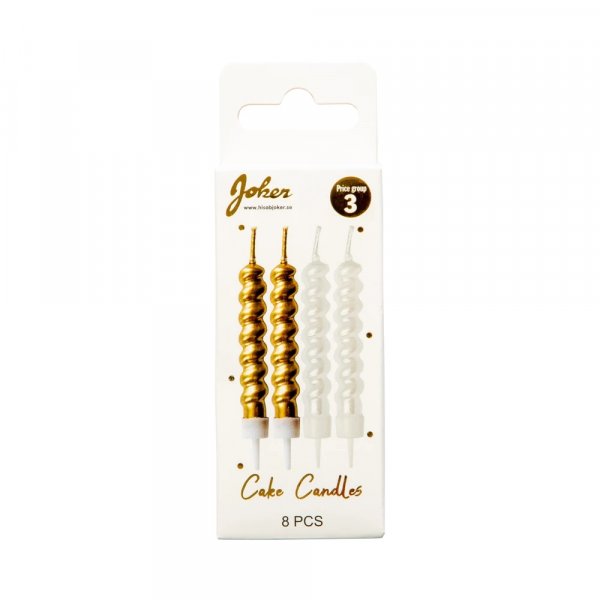 Kuchenkerzen - Gold - Gebogen - 8er-Packung Kuchenkerzen - Gold - Gebogen - 8er-Packung