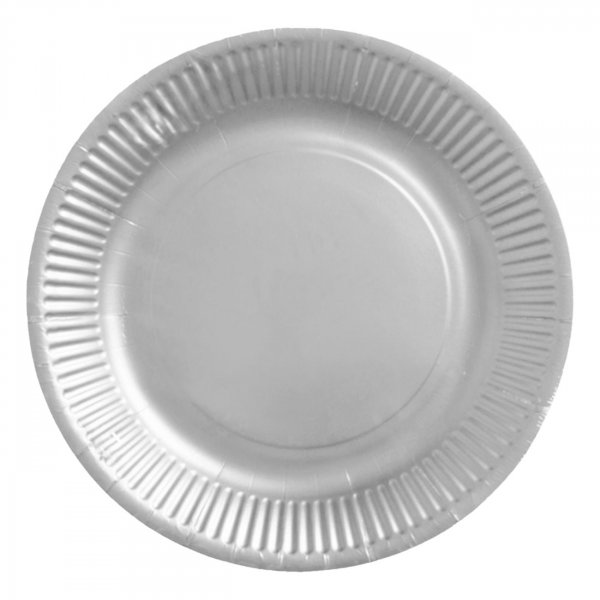 Pappteller Silber 18 cm - 8er-Pack Pappteller Silber 18 cm - 8er-Pack