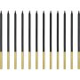 Kuchenkerzen - Lang - Schwarz/Gold - 12er-Pack Kuchenkerzen - Lang - Schwarz/Gold - 12er-Pack