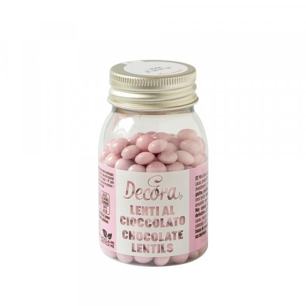 Milchschokoladenperlen/Linsen - Rosa - 80 g Milchschokoladenperlen/Linsen - Rosa - 80 g