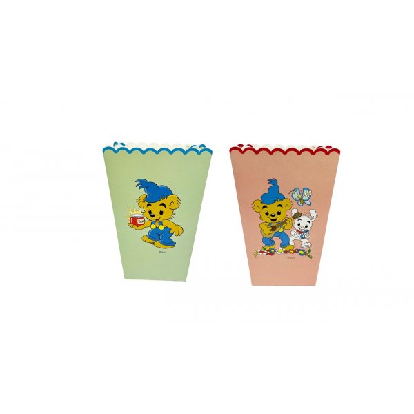Popcornbecher - Grün/Rosa - Teddybär - 6er-Pack Popcornbecher - Grün/Rosa - Teddybär - 6er-Pack