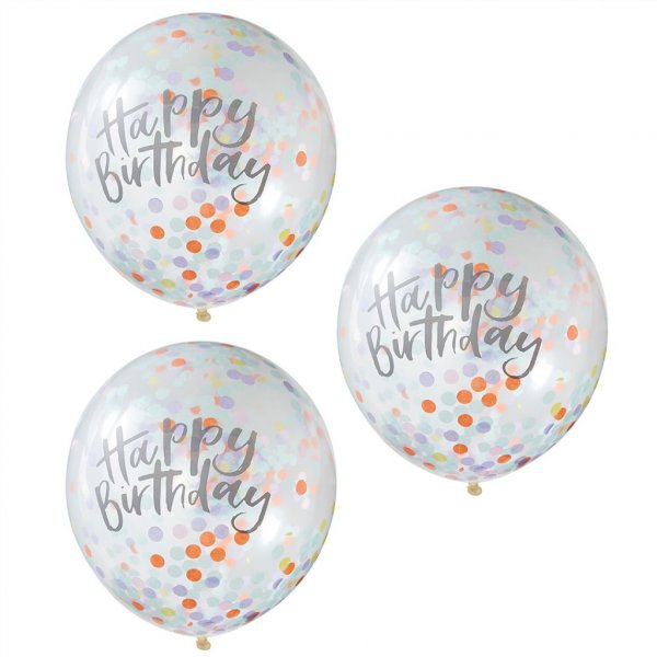 Konfetti-Luftballons - Pastellparty - 5er-Pack Konfetti-Luftballons - Pastellparty - 5er-Pack