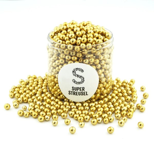 Schokoladenkugeln Gold - 0,5 cm Durchmesser - Superstreusel - 170 g Schokoladenkugeln Gold - 0,5 cm Durchmesser - Superstreusel - 170 g