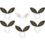 Tiara - 6er-Pack - Bride Squad - Schwarz/Gold