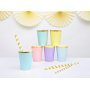 Pappbecher - Hellblau - Goldrand - 6er-Pack
