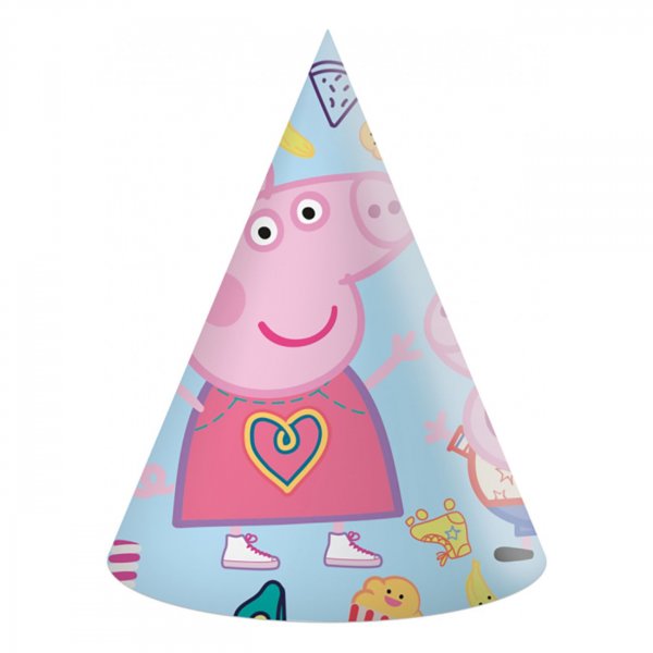 Partyhüte - Greta Gris - 6er-Pack Partyhüte - Greta Gris - 6er-Pack