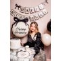 Geburtstagsbanner - Creme-Schwarz - 100 cm Geburtstagsbanner - Creme-Schwarz - 100 cm