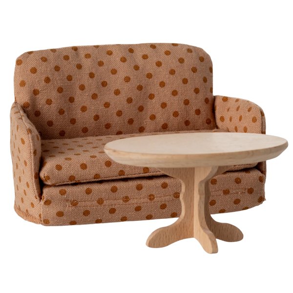 Schlafsofa - Maileg - Braun mit Punkten Schlafsofa - Maileg - Braun mit Punkten