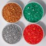 Zuckerkristalle in Weihnachtsfarben: Rot, Grün, Gold, Silber (PME), 120 g Zuckerkristalle in Weihnachtsfarben: Rot, Grün, Gold, Silber (PME), 120 g