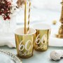 Pappbecher - Goldmetallic - 60 - 6er-Pack