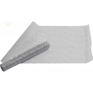 Tischläufer - Netz - Silber mit Sternen - 250 x 28 cm Tischläufer - Netz - Silber mit Sternen - 250 x 28 cm