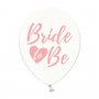 Luftballons - Bride to be - Klar/Rosa - 6er-Pack