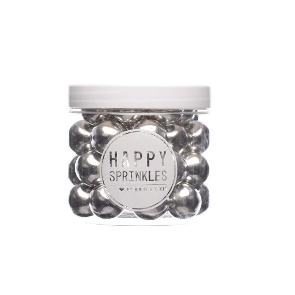 Schokoladenperlen - Happy Sprinkles - Silver Choco XXL - 130g Schokoladenperlen - Happy Sprinkles - Silver Choco XXL - 130g