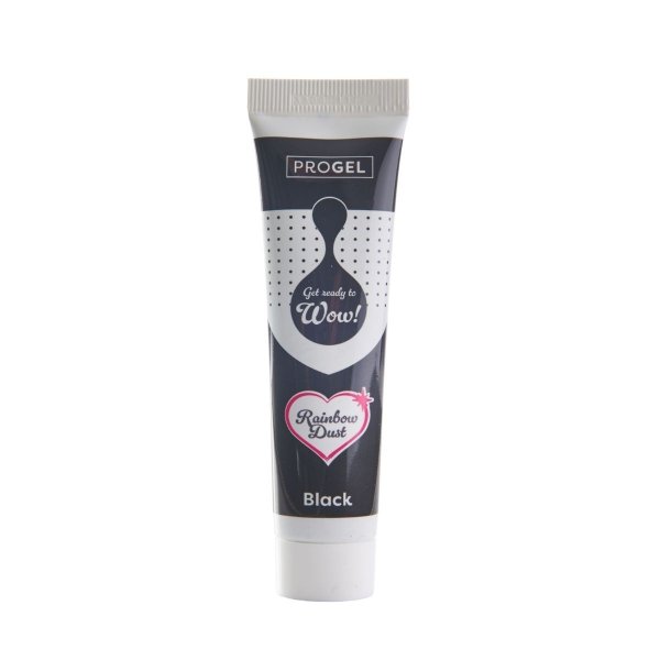 Pastenfarbe - Schwarz - 25 g - Progel - Regenbogenstaub Pastenfarbe - Schwarz - 25 g - Progel - Regenbogenstaub