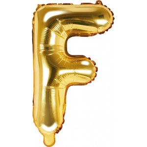 Buchstabenballons - Gold - 35 cm - Buchstabe: F Buchstabenballons - Gold - 35 cm - Buchstabe: F