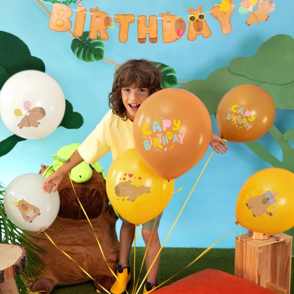 Luftballons - Wasserschwein - Wasserschwein-Geburtstag - 6er-Pack - 30 cm Luftballons - Wasserschwein - Wasserschwein-Geburtstag - 6er-Pack - 30 cm