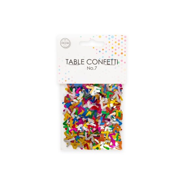 Tischkonfetti - Nummer 7 - Metallic-Farbmix - 14 g Tischkonfetti - Nummer 7 - Metallic-Farbmix - 14 g