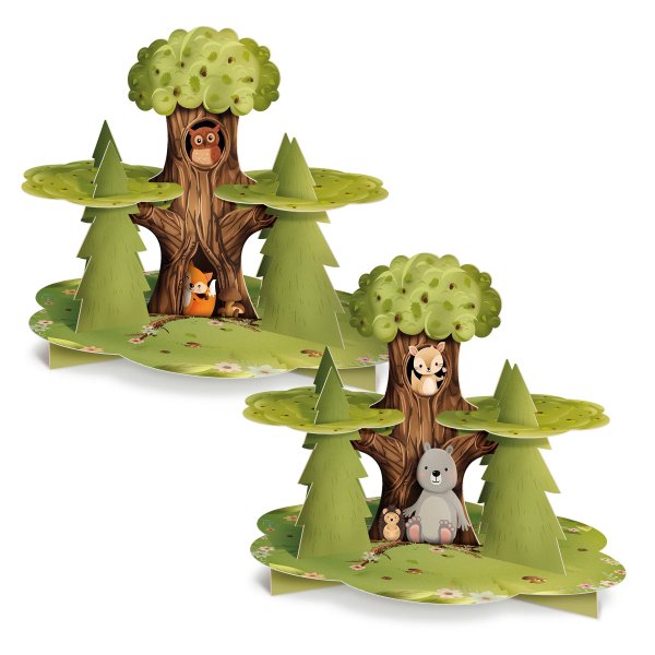 Cupcake-Ständer - Freunde des Waldes - 40 x 32 cm Cupcake-Ständer - Freunde des Waldes - 40 x 32 cm
