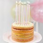Lange Kuchenkerzen - Pastellmischung - 16er-Pack