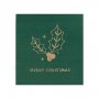Kleine Servietten - Frohe Weihnachten - Grün/Gold - 16er-Pack Kleine Servietten - Frohe Weihnachten - Grün/Gold - 16er-Pack