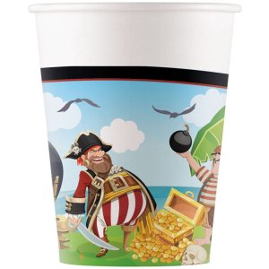 Pappbecher - Piraten - 200 ml - 8er-Packung Pappbecher - Piraten - 200 ml - 8er-Packung