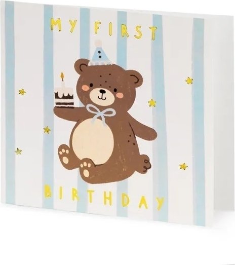 Geburtstagskarte - Mein erster Geburtstag - Teddyb�r